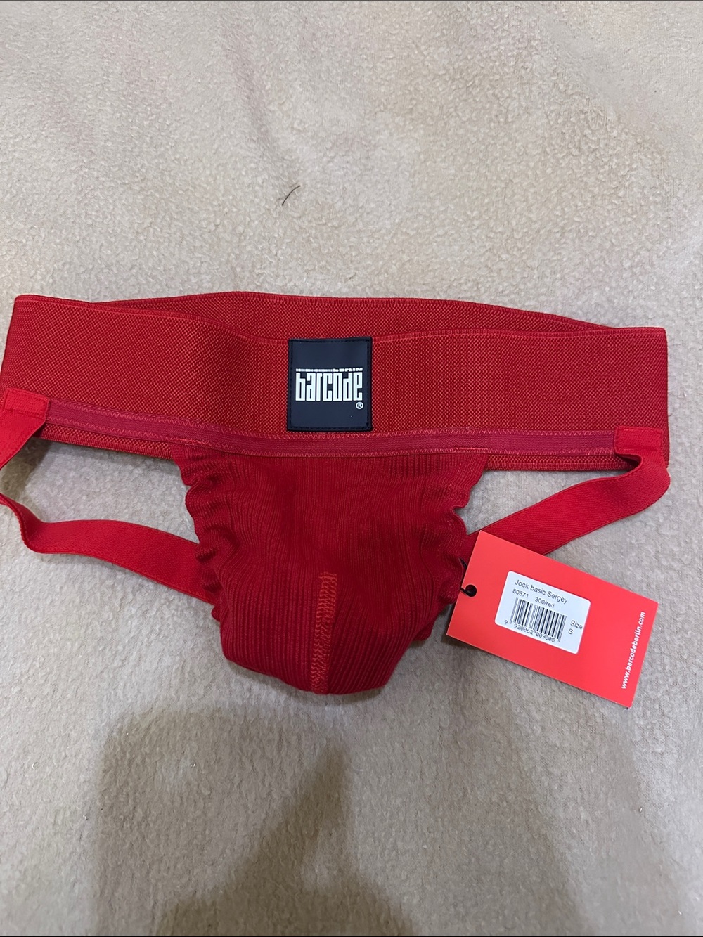Barcode Berlin Men's Red Athletic Jock